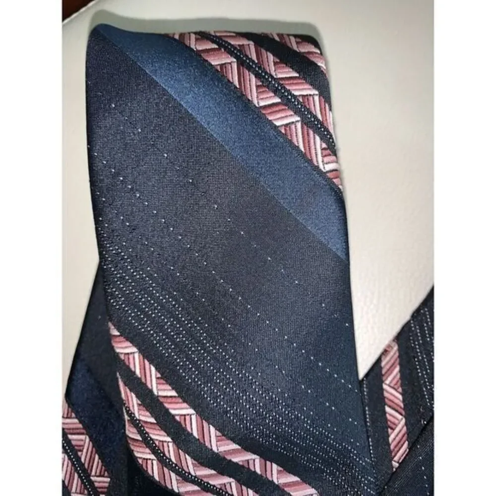 Cappuccino Mens Tie‎ Blue Striped Geometric